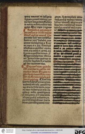 Cum enim diu scire desiderasset numerum vulnerum domini Iesu quandam die apparuit ei dominus dicens...