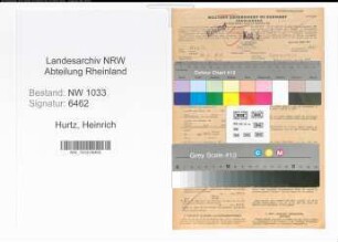 Entnazifizierung Heinrich Hurtz , geb. 20.11.1919 (Arbeiter)