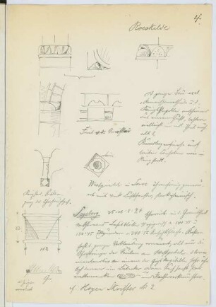 Dom, Roskilde: Details (aus: Skizzen- und Fotoalbum 10)
