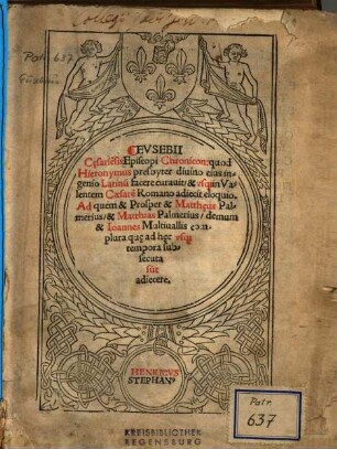 Eusebii Caesariensis episcopi Chronicon