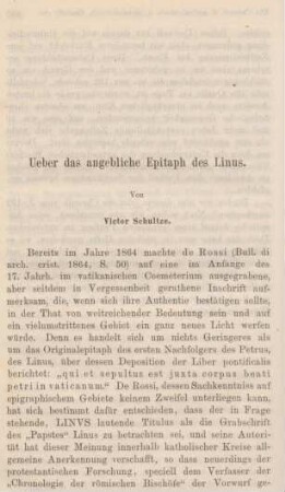 486-491 Ueber das angebliche Epitaph des Linus
