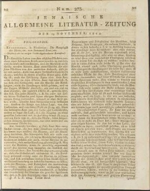 Num. 275. Den 14. November 1804