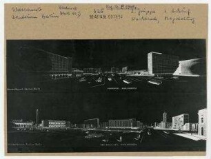 Städtebaulicher Ideenwettbewerb zum Stadtzentrum der Hauptstadt der DDR, Berlin. Berlin, Mitte, Stadtzentrum, Marx-Engels-Platz (vor 1951 Schloßplatz)/Alexanderplatz