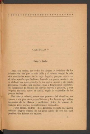 Capítulo V - Sangre árabe