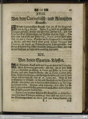 XIX. Von denen Sparren-Köpffen