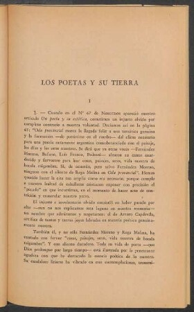 Los poetas y su tierra