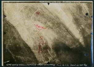 Foto des Geländes zwischen Beaumont(-en-Verdunois) und der Jäger-Schlucht südöstlich von Beaumont-en-Verdunois (Luftbild)