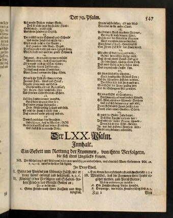 547-551, Der LXX. Psalm