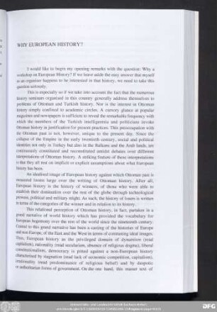 Why European History?