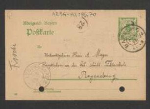 Brief von Georg Fischer an Anton Mayer