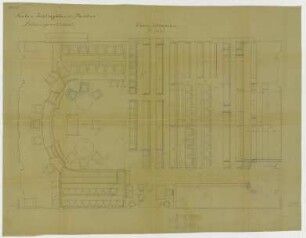 Thiersch, Friedrich von; München; Justizpalast - Lageplan; Schwurgerichtssaal (Ansicht)