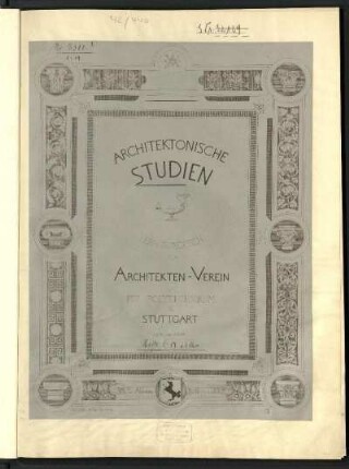 1870-74: Architektonische Studien