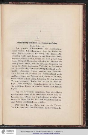 II. Die Mecklenburg-Pommersche Schmalspurbahn