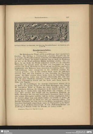 Geschnitzte Füllung vom Fries des "Wallenstein-Zimmers"