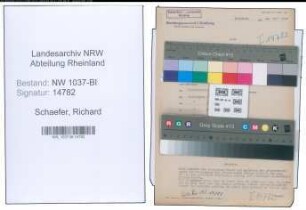 Entnazifizierung Richard Schaefer , geb. 29.01.1911 (Zollbeamter)