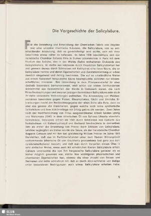 Die Vorgeschichte der Salicylsäure