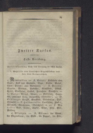 Zweiter Kursus.