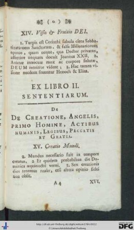 Ex Libro II. Sententiarum.