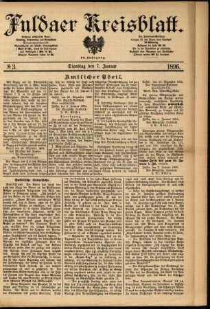 Ausgabe vom Dienstag, den 07. Januar 1896.