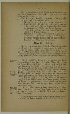 I. Monarchie: Königszeit