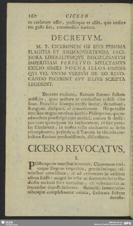 Cicero Revocatus