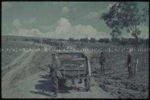 Die 46. Infanteriedivision auf dem Marsch