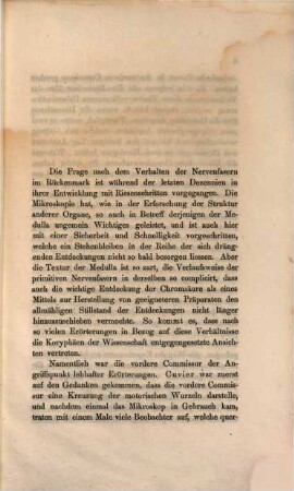 Einige Versuche über den Faserverlauf im Rückenmark