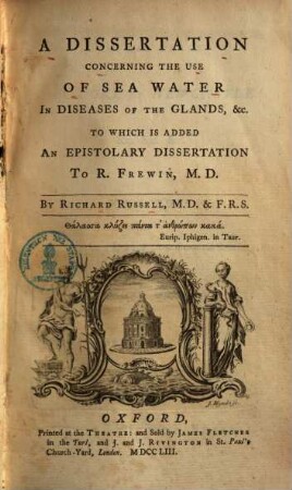 A dissertation concerning the use of sea water in diseases of the glands ...