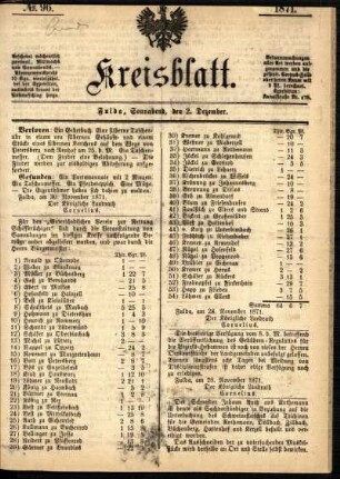 Ausgabe vom Samstag, den 02. Dezember 1871.