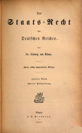 Das Staats-Recht des deutschen Reiches. 2,2