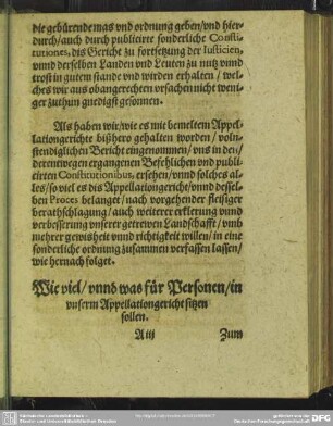 Wie viel, unnd was für Personen, in unserm Appellationgericht sitzen sollen