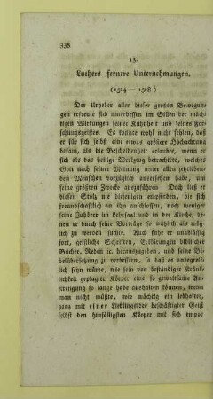 13. Luthers fernere Unternehmungen. (1524 - 1528)