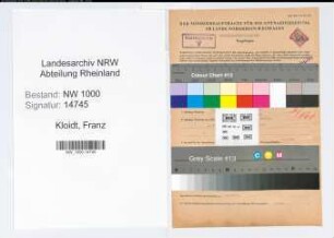 Entnazifizierung Franz Kloidt, geb. 01.04.1897 (Prokurist)