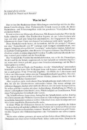 Was ist los?