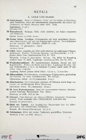 Metall (Nr. 78-119)