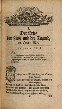 Versuch in zärtlichen Gedichten