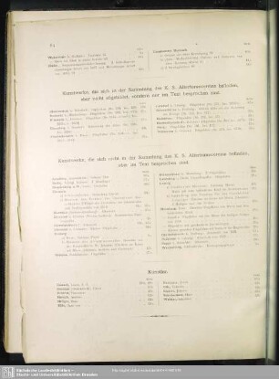 Kunstwerke, die sich in der Sammlung des K. S. Altertumsvereins befinden, aber nicht abgebildet, sondern nur im Text besprochen sind