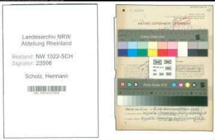 Entnazifizierung Hermann Scholz , geb. 24.08.1899 (Arbeiter)