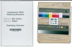 Entnazifizierung Hermann Eisenberg , geb. 20.11.1907 (Lokfuehrer)