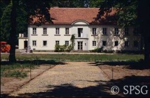 Potsdam, Schloss Sacrow, Wegebau Rondell und Kastanienallee.