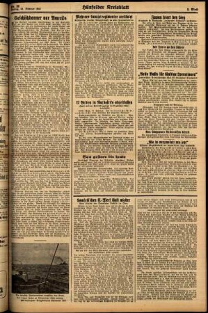 Zweite Ausgabe vom Freitag, den 20. Februar 1942.