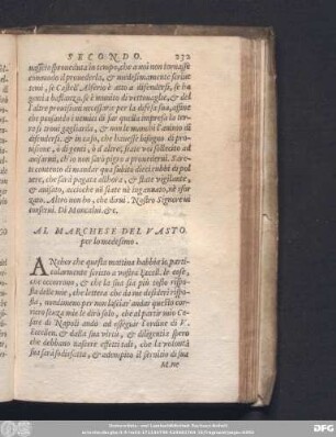 Al Marchese Del Vasto per lo medesimo.