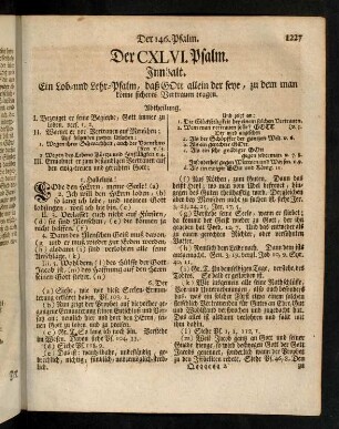 1227-1231, Der CXLVI. Psalm