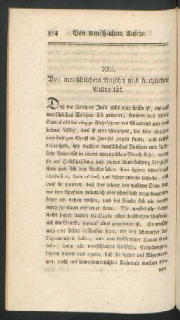 XIII. Von menschlichem Ansehn und kirchlicher Autorität.