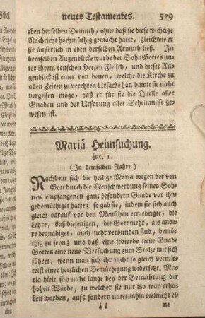 Mariä Heimsuchung. Luc. 1.