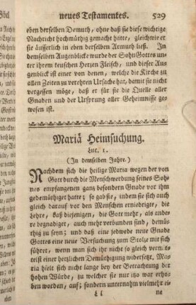 Mariä Heimsuchung. Luc. 1.