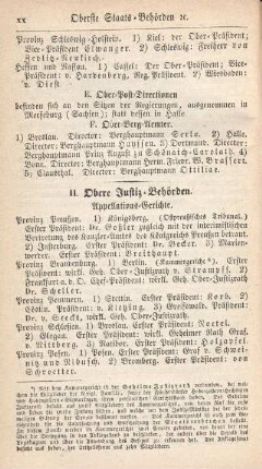 II. Obere Justiz-Behörden.