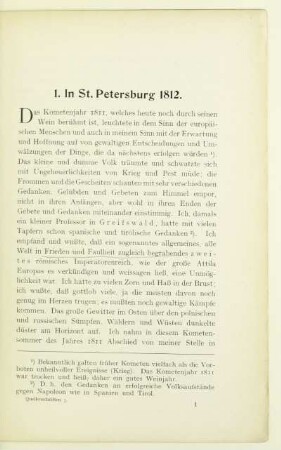 1. In St. Petersburg 1812