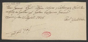 Quittung über 27 Gulden : 21.4.1828