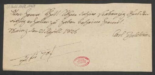 Quittung über 27 Gulden : 21.4.1828